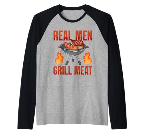 Echte Männer Grillen Fleisch Raglan Echte Männer Grillen Fleisch Raglan von Flammenbeherrschung