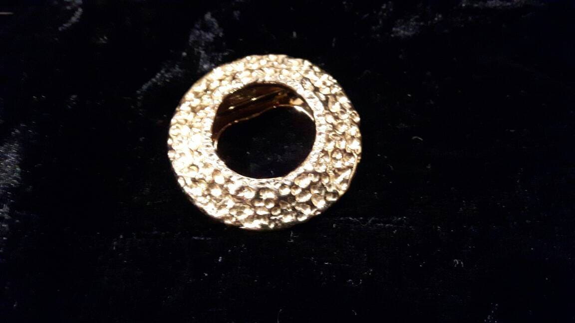 1970Er Schal Clip Goldton Metall Klappbar von Flapperatsy