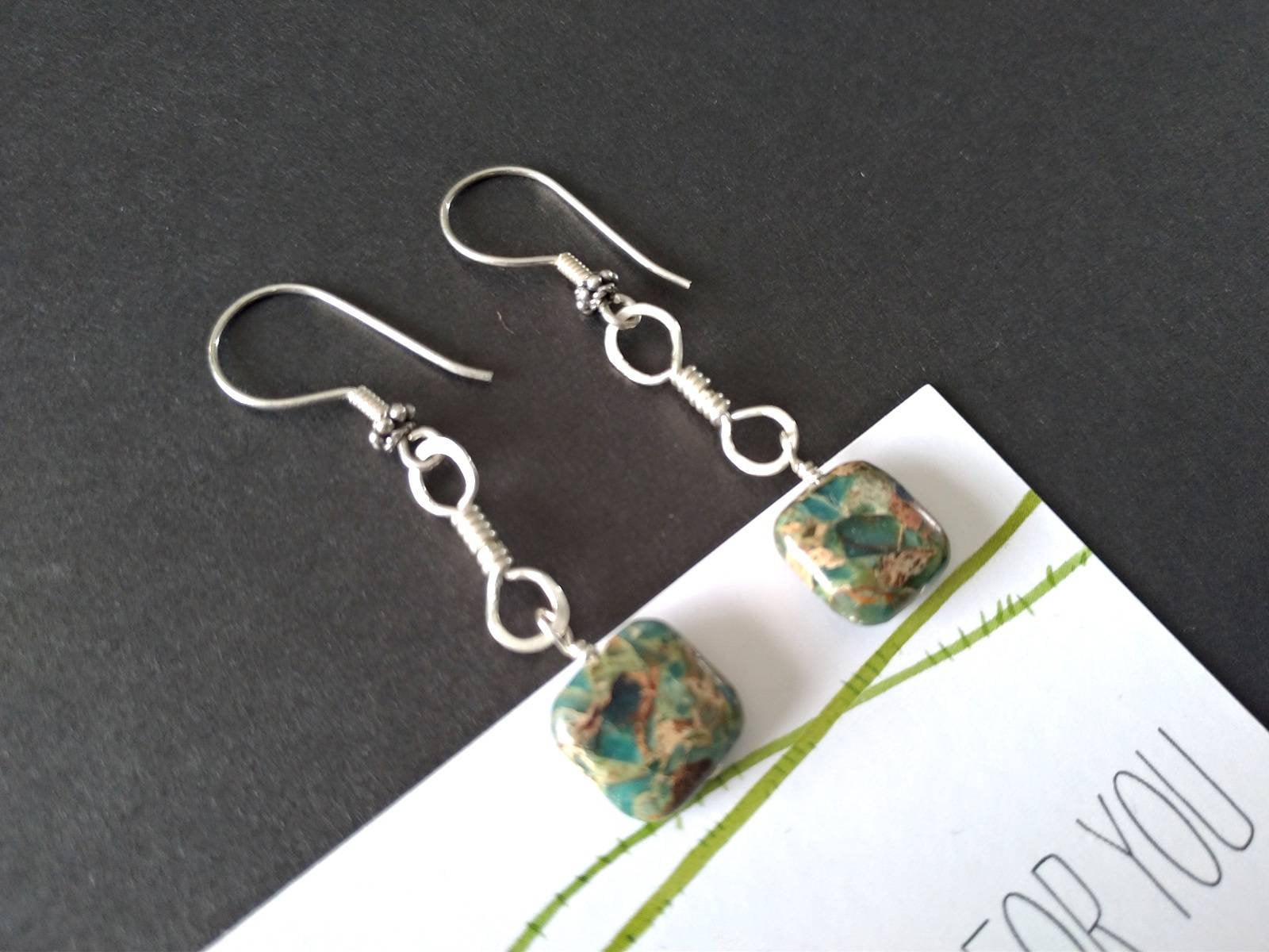 Handgefertigte Link Ohrringe, Sterling Silber Draht Verdreht Urlaub Geschenke Für Sie von FlarantoJewelry