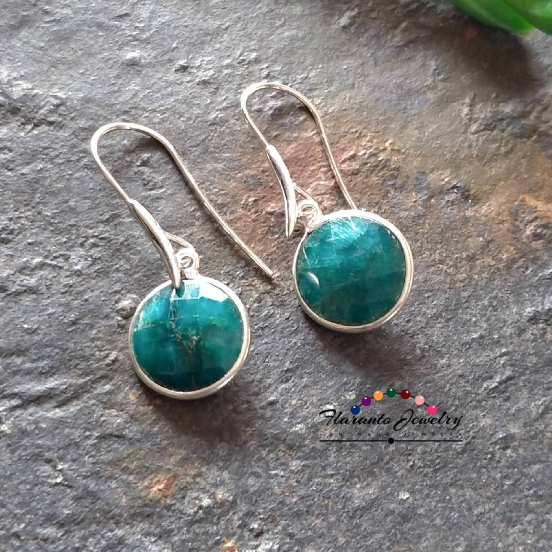 Smaragd Ohrringe, Sterling Silber Edelstein Perlen Kostenloser Inlandsversand, Jeden Tag Geschenk Für Sie von FlarantoJewelry