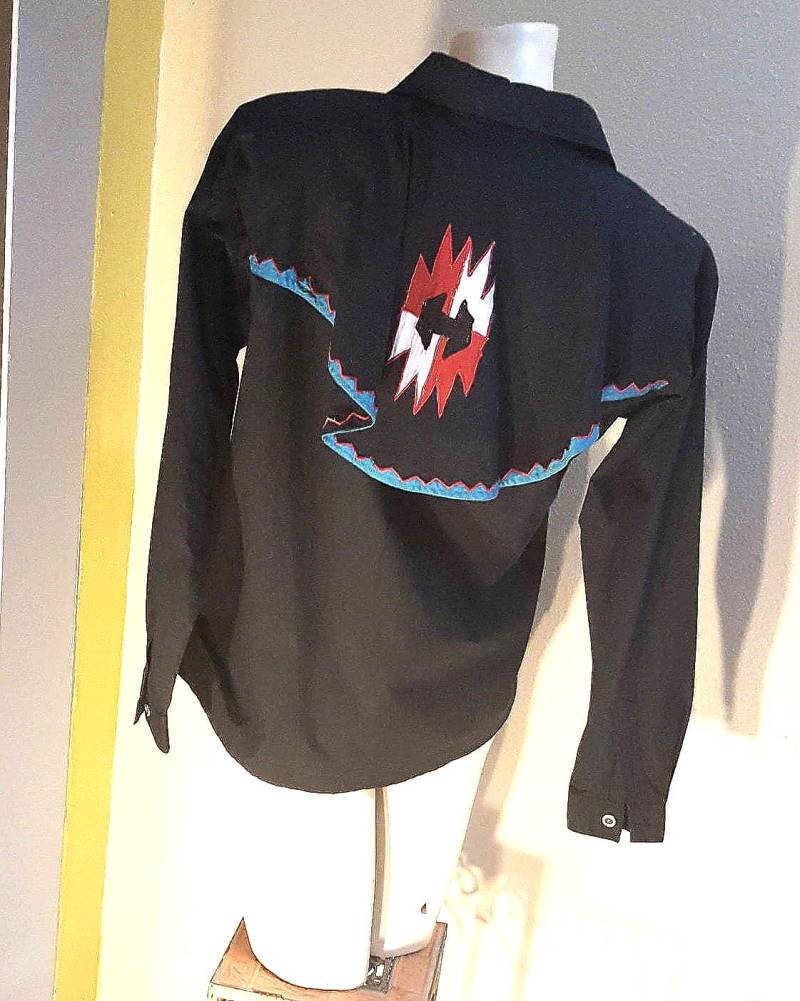 Vintage 90Er Jahre Western Shirt Bluse Langarm M von FlashbackATX