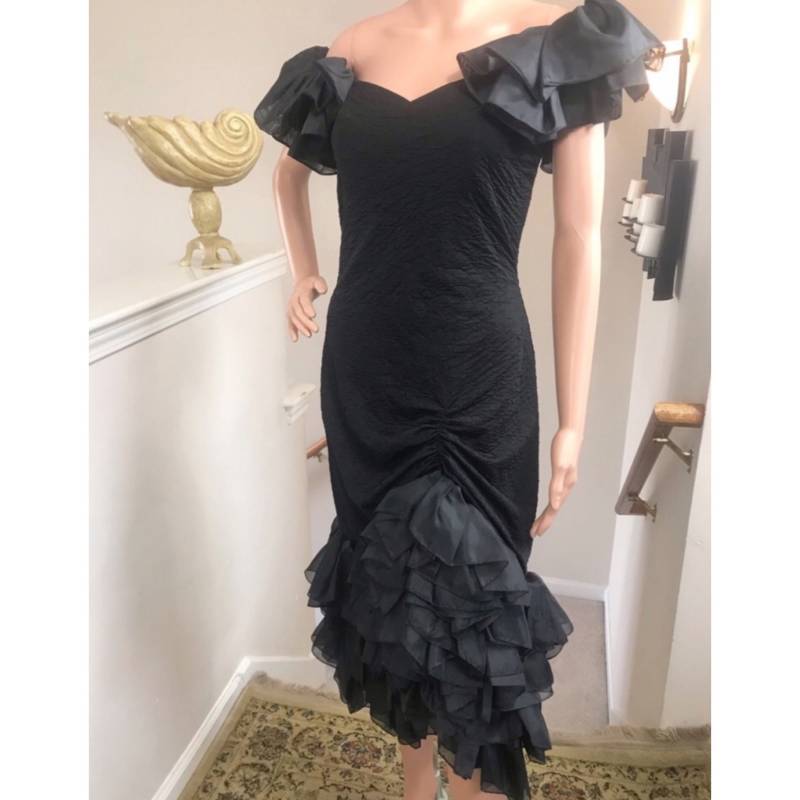 Fabelhafte 1980 Vintage Susan Roselli, Schwarzes Kleid Fabelhafte 1980 Vintage Susan Roselli, Schwarzes Kleid von FlashbackRewindbyT