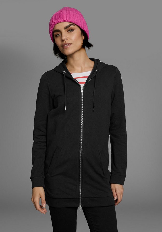 Flashlights Sweatjacke in langer Form mit Zipper von Flashlights