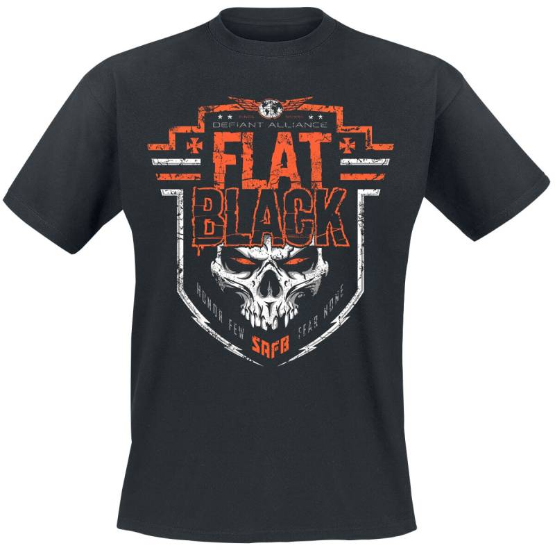 Flat Black T-Shirt - Defiant Alliance - S - für Männer - Größe S - schwarz  - Lizenziertes Merchandise! von Flat Black
