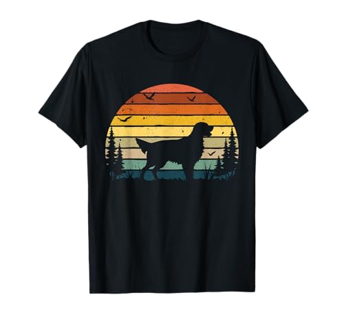 Flach beschichtet Retriever Mama Papa Papa Vintage Retro Hund Niedlich T-Shirt Flach beschichtet Retriever Mama Papa Papa Vintage Retro Hund Niedlich T-Shirt von Flat Coated Retriever Dog Co