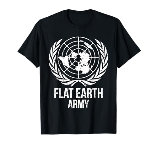 Flat Earth Army T Shirt Planet Map Society Men Women Gift T-Shirt von Flat Earth Shirt Funny Gift World Conspiracy