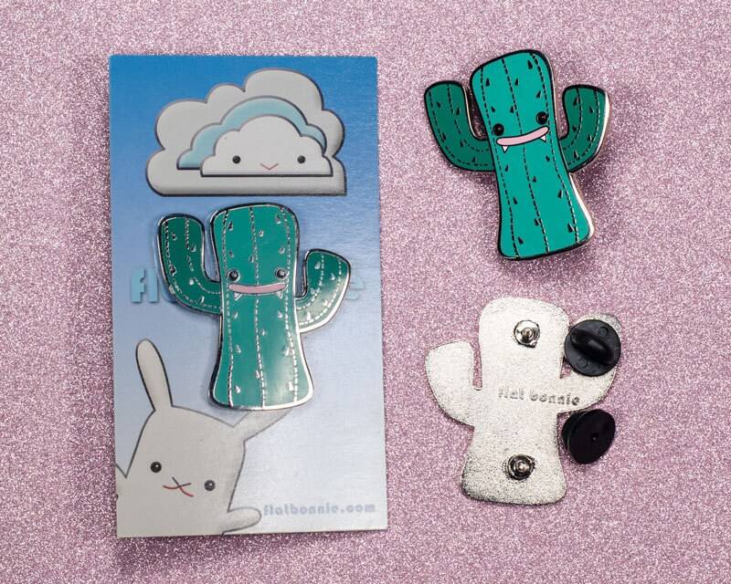 Kaktus Emaille Pin, Kawaii Pin Harten Emaille, Süße Rucksack-Pin, Saftig Metall Kakteen Abzeichen, Jacke Anstecknadel, Flache Bonnie von FlatBonnie