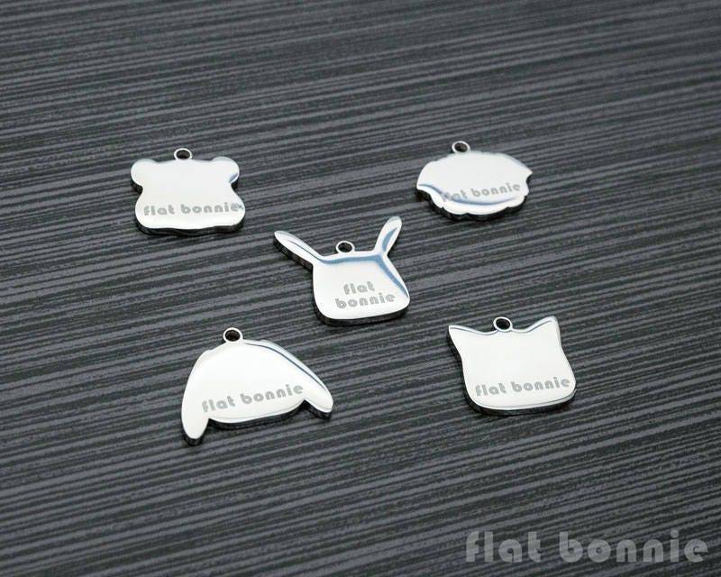 Kawaii Katze Schlüsselanhänger Rucksackanhänger Aus Edelstahl von FlatBonnie