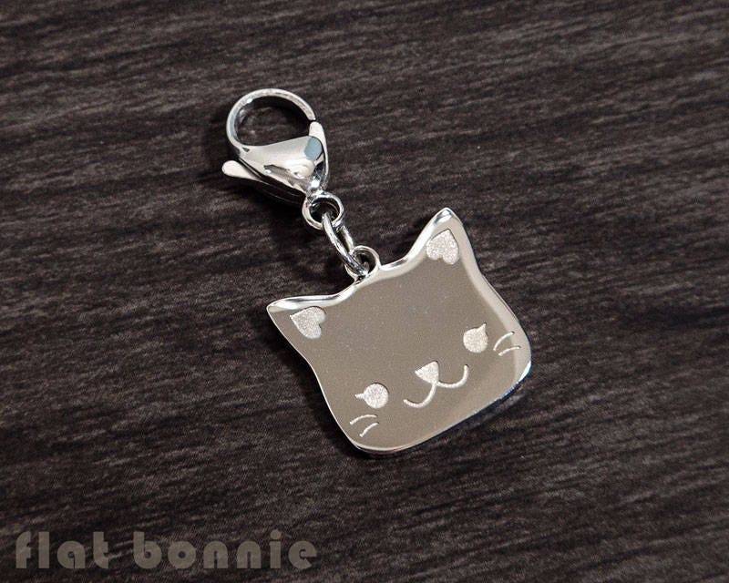 Kawaii Katzen Anhänger Edelstahl Rucksack Reißverschluss von FlatBonnie