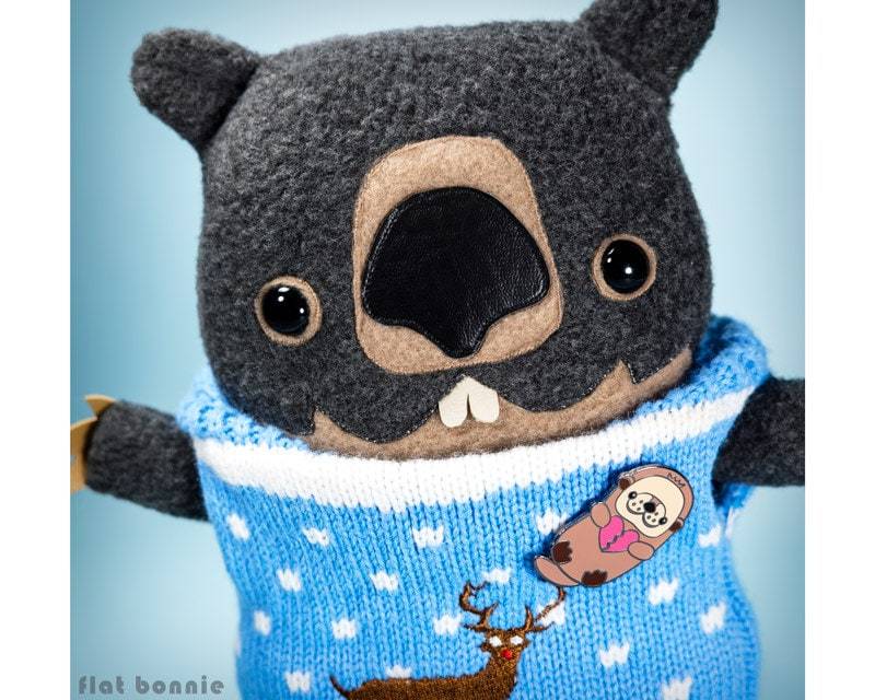 Kawaii Otter Emaille Pin, Niedliche Rucksack Tier Jacke Broken Heart Revers Ocean River Sea Teen Geschenk, Flat Bonnie von FlatBonnie