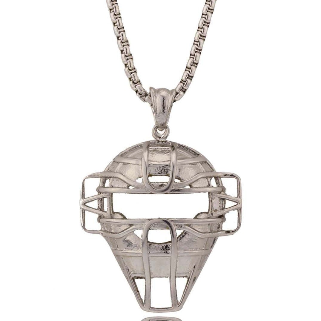 Catcher's Mask Anhänger - Silber Catcher's Mask Anhänger - Silber von FlatbillJewelry