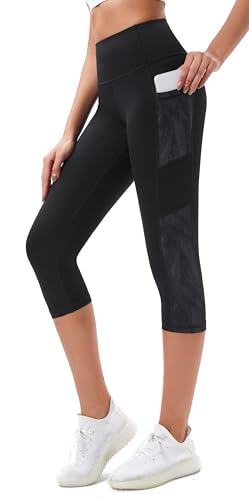 Flatik 3/4 Leggings Damen Damen Sporthose，Damen Blickdicht Laufhose Damen 3/4，Sporthose Damen 3/4 Leggings Fitnesshose Laufende Leggings L von Flatik