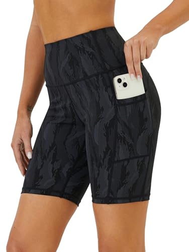 Flatik Damen Kurze Leggings Sporthose kurz Damen，Damen Blickdicht Kurze Jogginghose Damen，Damen Sporthose kurz Gym Shorts XXL von Flatik