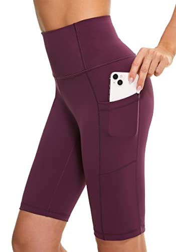 Flatik Damen Kurze Sporthose Fitness Shorts Kurze Hose Blickdicht Sport Training Gym Yoga Shorts mit Taschen L von Flatik