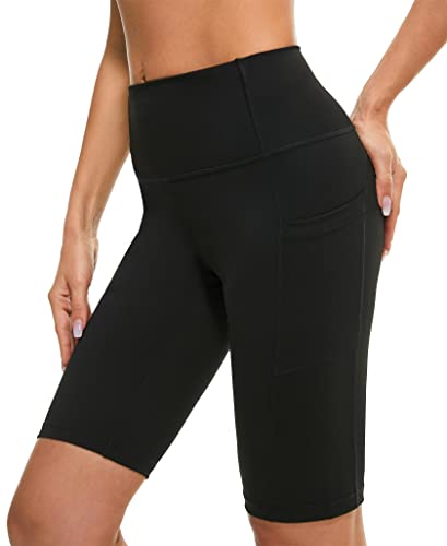 Flatik Damen Kurze Sporthose Fitness Shorts Kurze Hose Blickdicht Sport Training Gym Yoga Shorts mit Taschen XL von Flatik