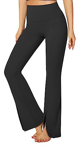 Flatik Damen Schlaghose Yogahose, Bootcut Yogahose Lange Sporthose ，High Waist Jazzpants Sporthose Flare Fitness Jogginghose Workout Bootleg M von Flatik