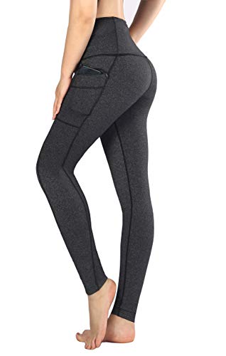 Flatik Damen Sport Leggings Classics Schwarz Stretch Workout Fitness Jogginghose (Grau M) von Flatik