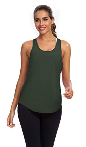 Flatik Damen Sport Yoga Tank Top Workout Gym Racerback Quick Dry Shirt M von Flatik