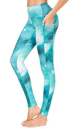 Flatik Damen Strumpfhose Sport Print Yoga Leggings Workout Fitness Running Pants (X-Large, 82 Leggings) von Flatik