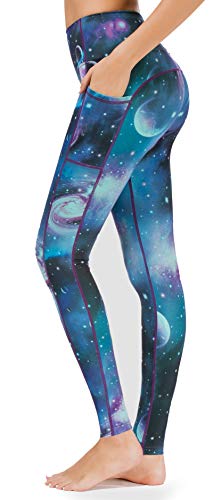 Flatik Damen Strumpfhose Sport Print Yoga Leggings Workout Fitness Running Pants von Flatik