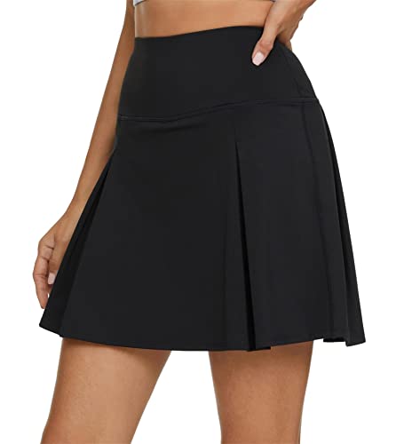 Flatik Damen Tennis Golf Sport Lauf Rock Leichter Rock Tennis Skort mit Taschen und Kurze XL von Flatik