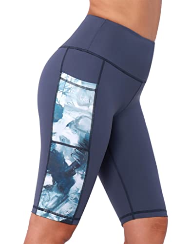 Flatik Damen Yoga Shorts Kurze Sporthose Fitness Shorts Kurze Hose Blickdicht Sport Training Gym Yoga Shorts mit Taschen L von Flatik