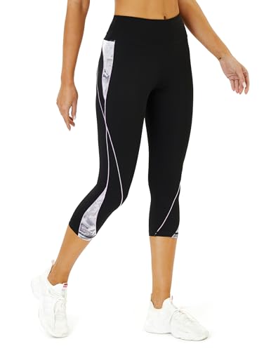 Flatik Laufhose Damen 3/4 Damen Sporthose，Damen Blickdicht Sport Leggings Damen 3/4，Sporthose Damen 3/4 Fitnesshose Laufende Leggings M von Flatik