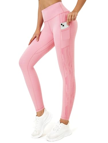 Flatik Leggings Damen mit Taschen，Damen Blickdicht Jogginghose Damen Fitnesshose Sporthose Training Laufende Leggings L von Flatik