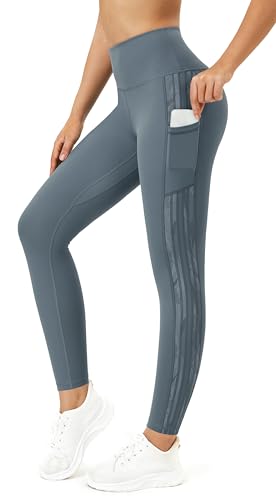 Flatik Leggings Damen mit Taschen，Damen Blickdicht Jogginghose Damen Fitnesshose Sporthose Training Laufende Leggings M von Flatik