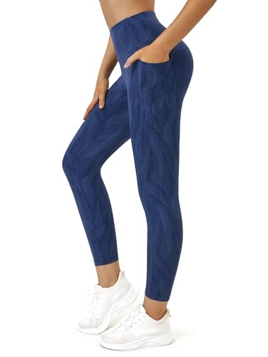 Flatik Leggings Damen Mit Taschen, Blickdicht Sporthose Fitnesshose Training Laufende Leggings L von Flatik