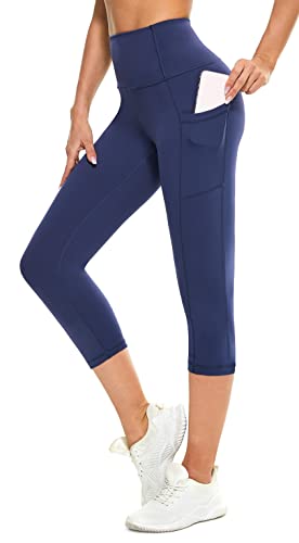 Flatik Sport Leggings Damen 3/4 Damen Sporthose，Damen Blickdicht Laufhose，yogahose Sporthose Leggings Fitnesshose Laufende Leggings L von Flatik