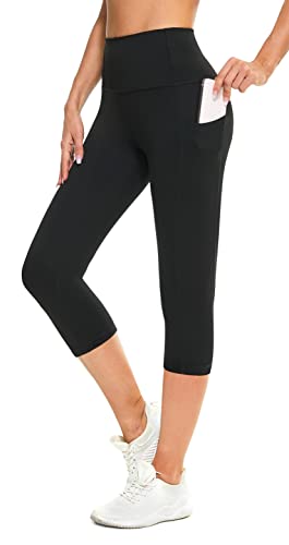 Flatik Sport Leggings Damen 3/4 Damen Sporthose，Damen Blickdicht Laufhose，yogahose Sporthose Leggings Fitnesshose Laufende Leggings L von Flatik