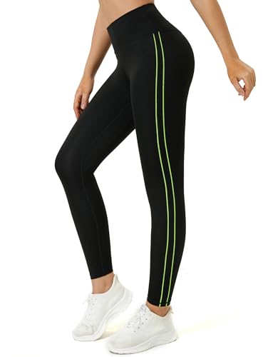 Flatik Sport Leggings Damen mit Taschen，Damen Blickdicht Jogginghose Damen Fitnesshose Sporthose Training Laufende Leggings L von Flatik