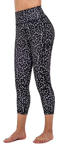 Flatik Sport Leggins für Damen Sporthose Fitnesshose Blickdicht Gym Capri Leggings Jogginghose mit Taschen M von Flatik