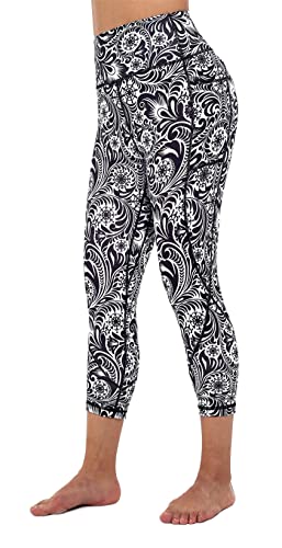 Flatik Sport Leggins für Damen Sporthose Fitnesshose Blickdicht Gym Capri Leggings Jogginghose mit Taschen M von Flatik