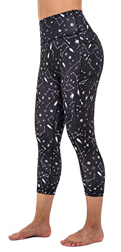 Flatik Sport Leggins für Damen Sporthose Fitnesshose Blickdicht Gym Capri Leggings Jogginghose mit Taschen M von Flatik