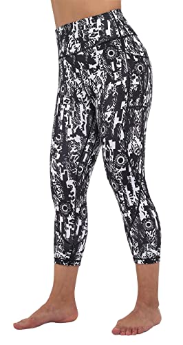 Flatik Sport Leggins für Damen Sporthose Fitnesshose Blickdicht Gym Capri Leggings Jogginghose mit Taschen M von Flatik