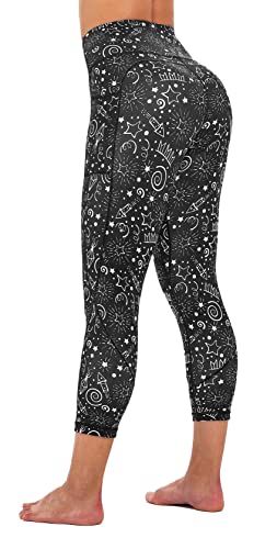 Flatik Sport Leggins für Damen Sporthose Fitnesshose Blickdicht Gym Capri Leggings Jogginghose mit Taschen M von Flatik