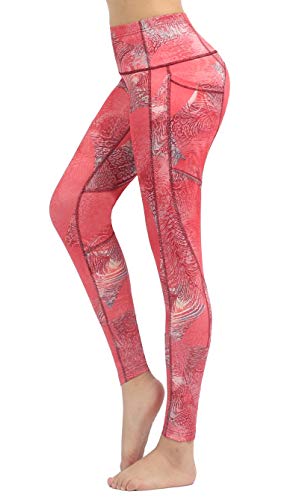 Flatik Sporthose Damen High Waist Sport Leggings Workout Tights Hohe Taille mit Taschen L von Flatik