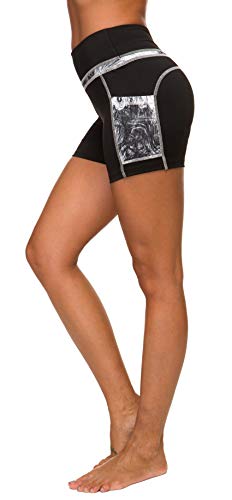 Flatik Sporthose Damen High Waist Sport Shorts Workout Tights Hohe Taille mit Taschen L von Flatik