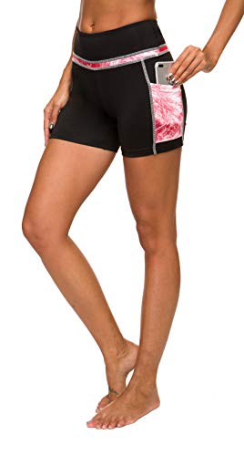 Flatik Sporthose Damen High Waist Sport Shorts Workout Tights Hohe Taille mit Taschen M von Flatik