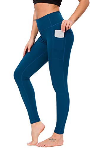 Flatik Sporthose Damen Sport Gym Yoga Laufen Fitness Leggings Hose Taille mit Taschen L von Flatik