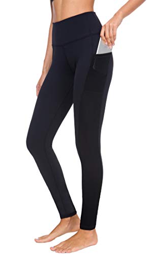 Flatik Sporthose Damen Sport Gym Yoga Laufen Fitness Leggings Hose Taille mit Taschen XS von Flatik