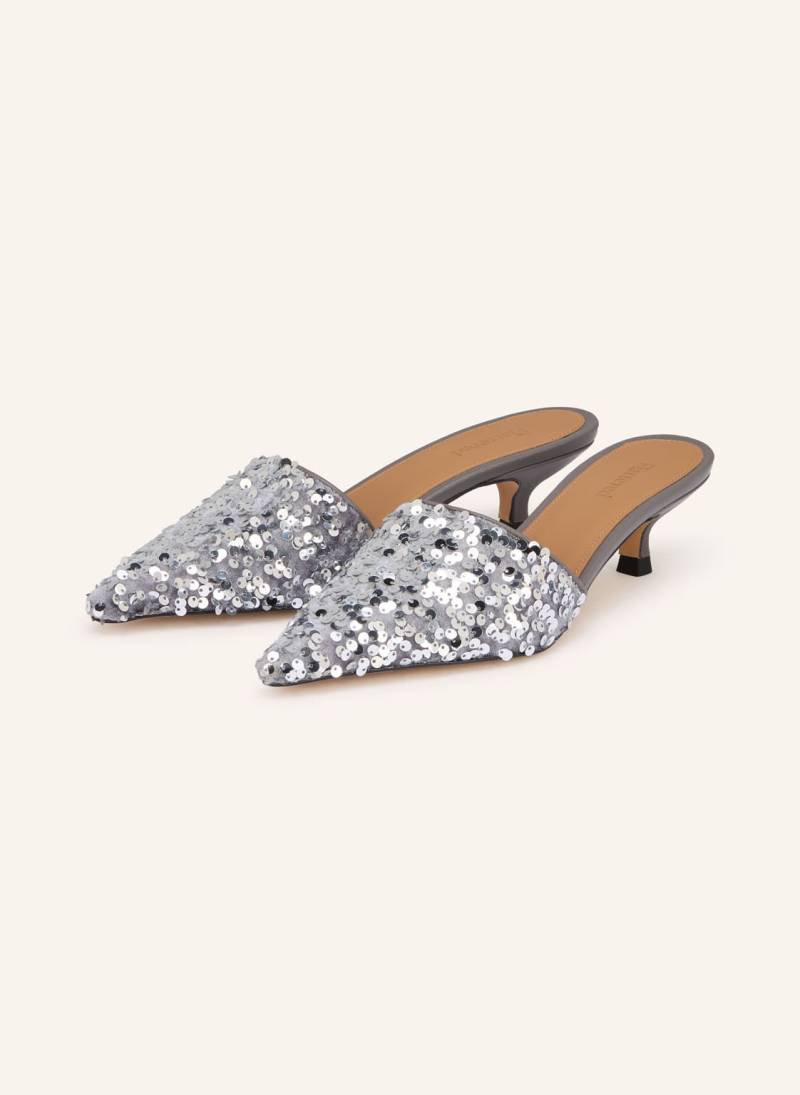 Flattered Mules Noomi Mit Pailletten silber von Flattered
