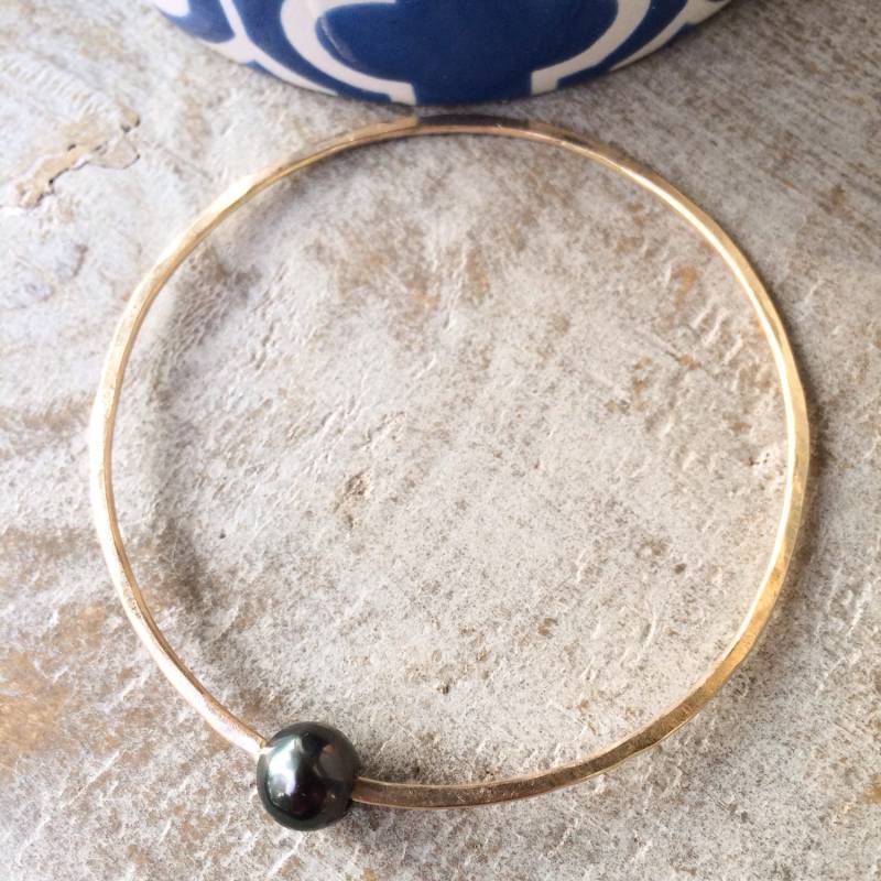 Kundenbestellung 8-9 Mm Tahiti Schwarze Perle Gold Armreif Kundenbestellung 8-9 Mm Tahiti Schwarze Perle Gold Armreif von FlatteryDesigns