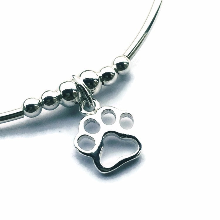 sterling Silber Pfote Abdruck Bettelarmband Geschenk Für Tierliebhaber sterling Silber Pfote Abdruck Bettelarmband Geschenk Für Tierliebhaber von FlawlessBeautyStore