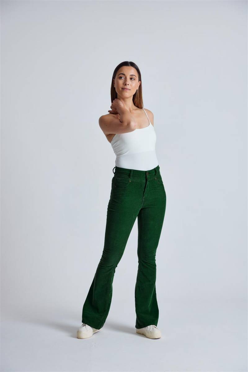 Cord-Schlaghose High Waist Skinny Modell: Mavis von Flax and Loom