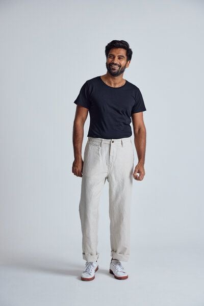Flax and Loom Leinen Chino Relaxed Fit Modell: Bird von Flax and Loom