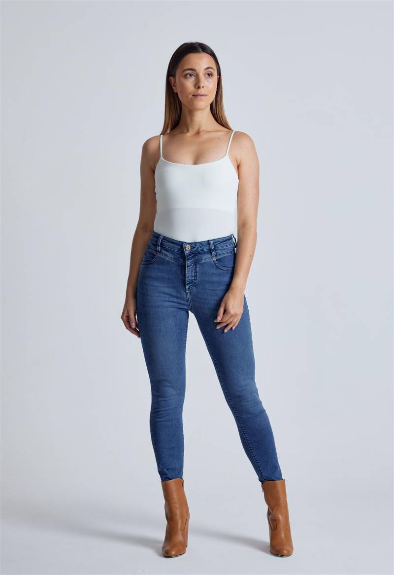 High Waist Skinny Jeans Modell: Nina von Flax and Loom