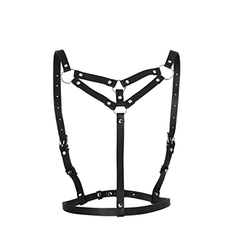 Flayem Leder Körper Kette Schwarz Brust BH Büste Riemen Körper für Frauen Flayem Leder Körper Kette Schwarz Brust BH Büste Riemen Körper für Frauen von Flayem